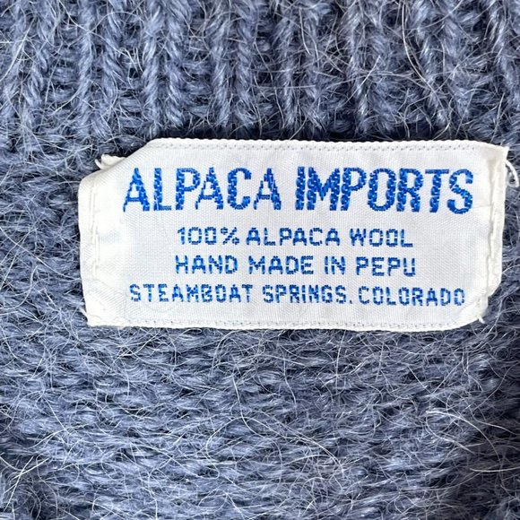 Alpaca Imports Made in Peru Fair Isle Wool Knit Sweater Size Small Medium - Picture 6 of 7
